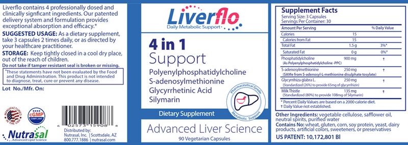 Liverflo Nutrasal PhosChol Label