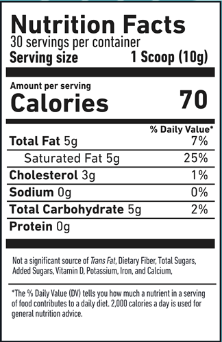 MCT Oil Powder (Bubs Naturals) nutrition facts