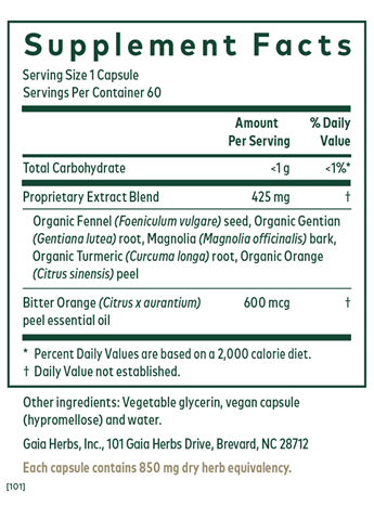 MMC Restore (Gaia Herbs Professional Solutions) supplement facts