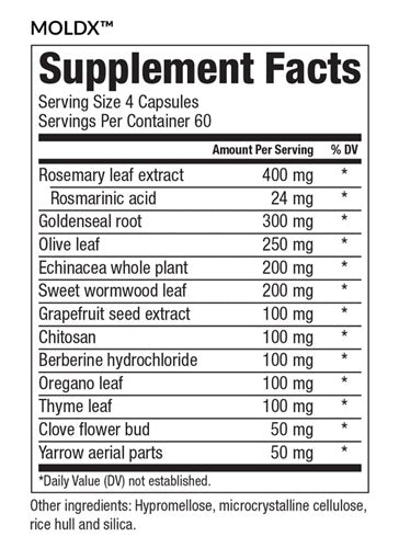 MOLDX (EquiLife) supplement facts