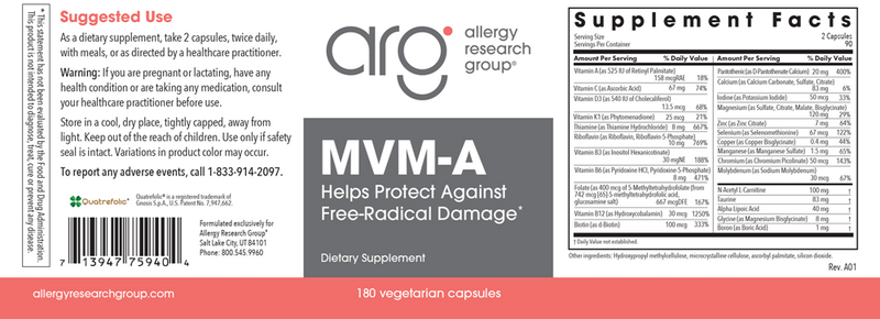 mvm-a allergy research group label