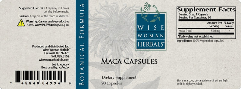 Maca Capsules Wise Woman Herbals products