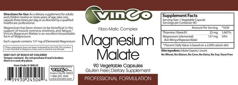 Magnesium Malate Vinco products