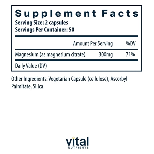 Magnesium Citrate 150 mg Vital Nutrients supplements