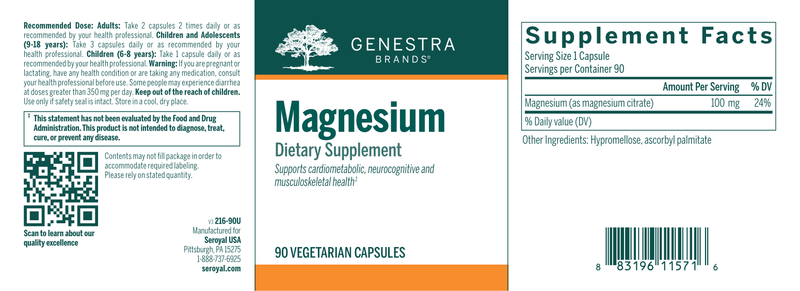 Magnesium label Genestra