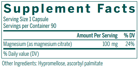 Magnesium supplement facts Genestra