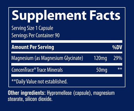 magnesium glycinate (trace minerals research) supplement facts