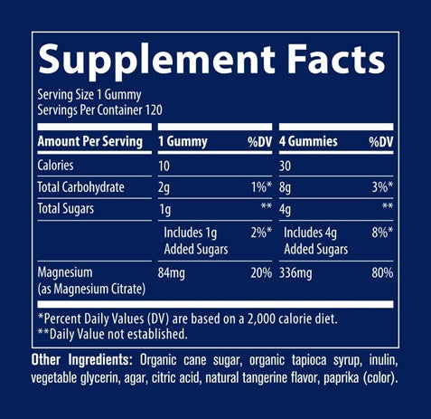 magnesium gummies watermelon (trace minerals research) supplement facts