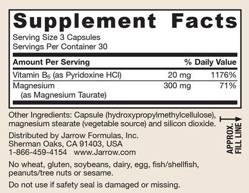 Magnesium Taurate (Jarrow Formulas) Supplement Facts