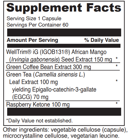 mango plex davinci labs supplement facts