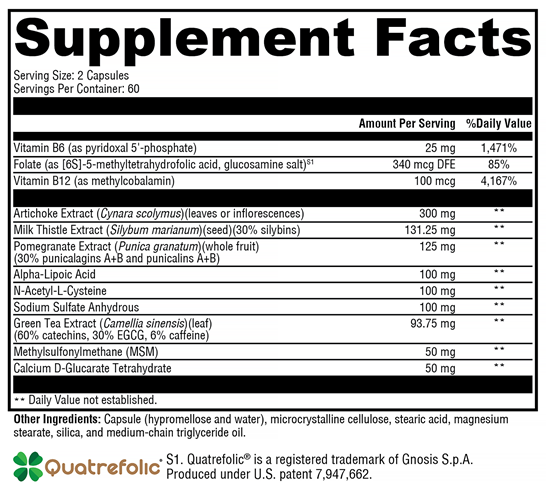 MedCaps DPO (Xymogen) Supplement Facts