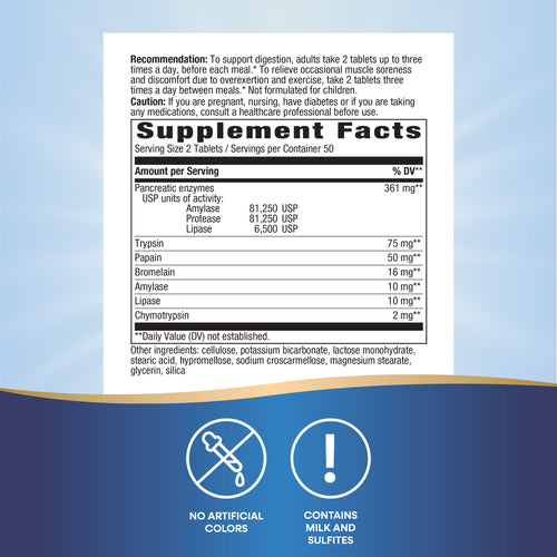 mega-zyme tabs nature's way supplement facts