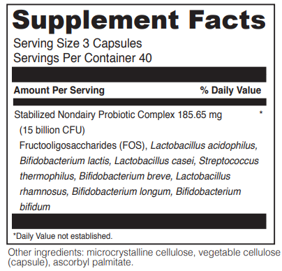 mega probiotic nd davinci labs supplement facts