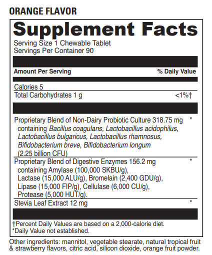 mega probiotic nd orange davinci labs supplement facts