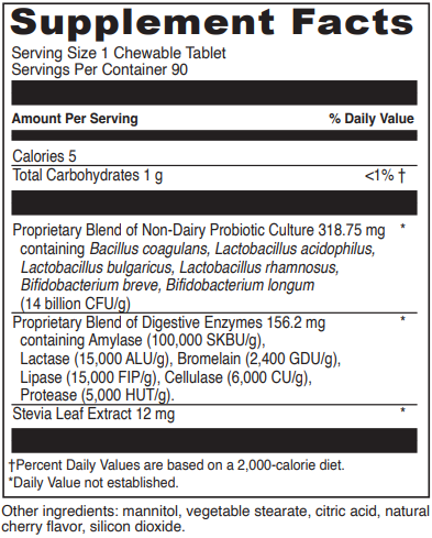 mega probiotic nd cherry davinci labs supplement facts