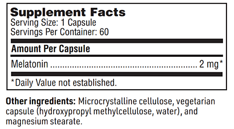 melatonin sr sfi health supplement facts