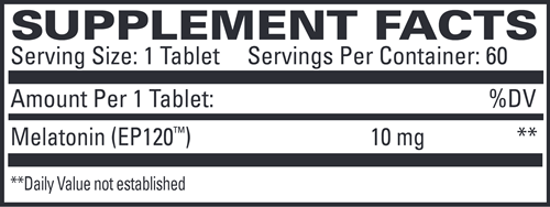 Melatonin 10mg SR (Euromedica) Supplement Facts
