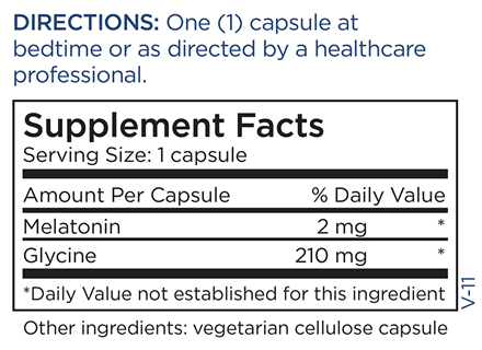 Melatonin 2 mg (Metabolic Maintenance) supplement facts