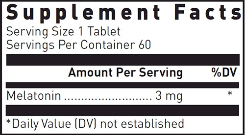 Melatonin PR 3 mg (Douglas Labs) 60ct supplement facts