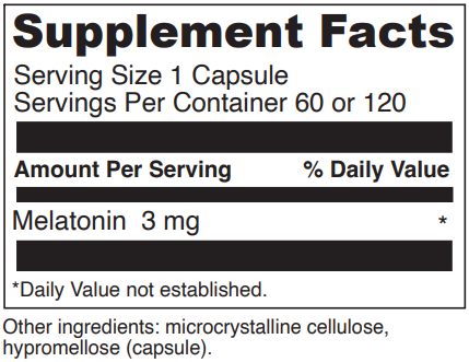 melatonin 3 davinci labs supplement facts