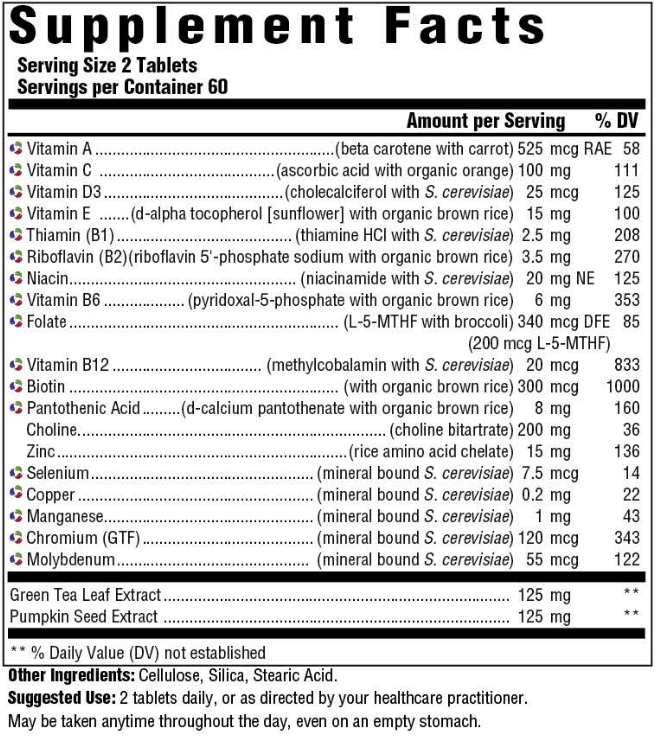 Men's 55+ Multivitamin Innate Response supplement facts