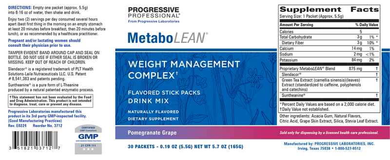 metabolean progressive labs label