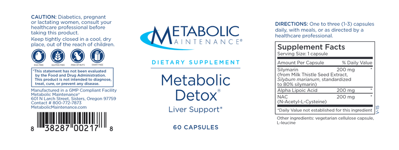 Metabolic Detox (Metabolic Maintenance) label