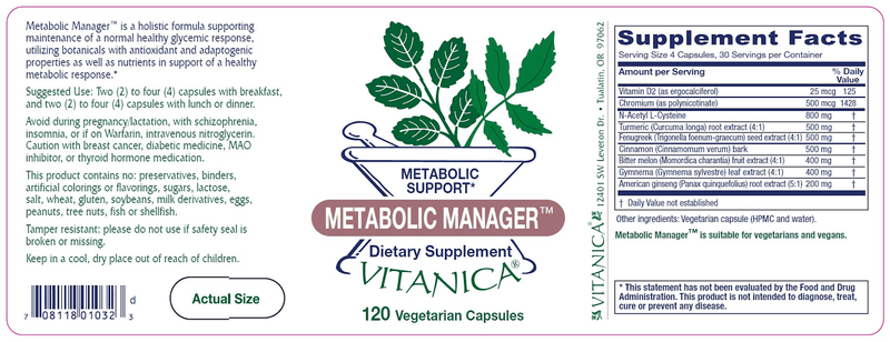 Metabolic Manager Vitanica products