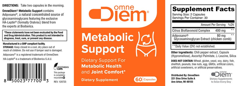 metabolic support diem label