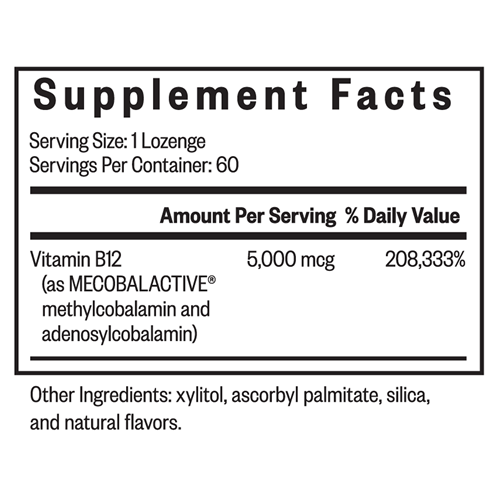 methyl b12 5000 seeking health supplement facts