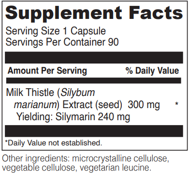 milk thistle davinci labs supplement facts