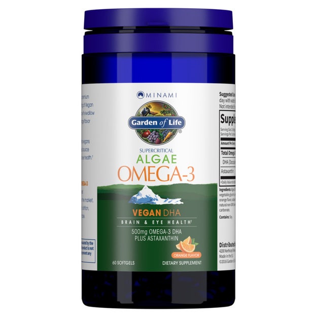 minami algae omega-3 vegan dha garden of life