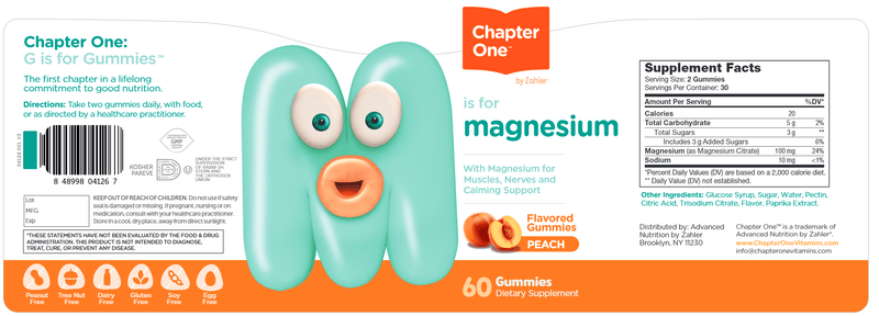 magnesium gummies peach chapter one label