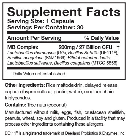 Multi-Biome Researched Nutritionals supplement facts