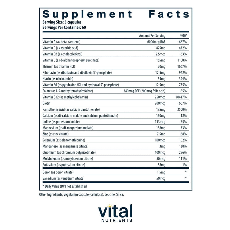 Multi-Nutrients 3 Citrate Malate Vital Nutrients supplements