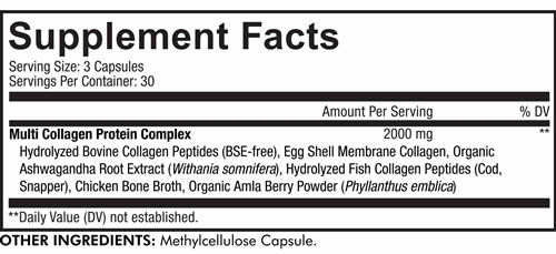 Multi Collagen Capsules (Codeage) supplement facts