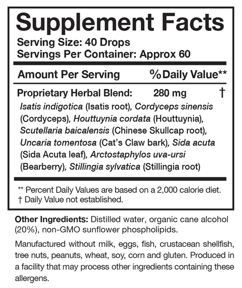 Myc-P Researched Nutritionals supplement facts