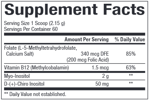 Myo-Inositol Plus (Bioclinic Naturals) Supplement Facts