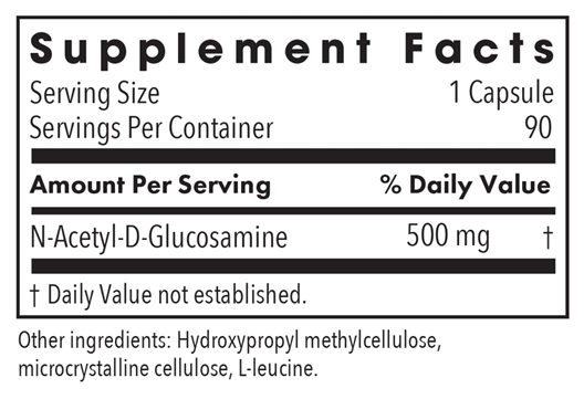 n-acetyl glucosamine (nag) allergy research group supplement facts