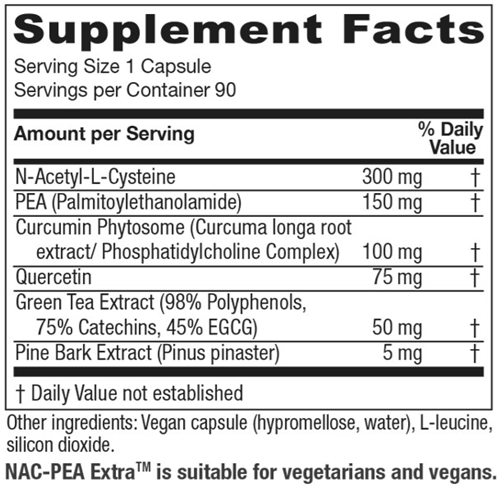 nac-pea extra vitanica supplement facts