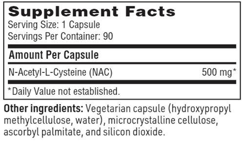 n-acetyl-l-cysteine sfi health supplement facts