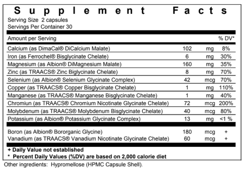 Nanominerals (BioPharma Scientific) supplement facts