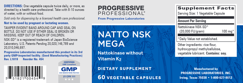 Natto NSK Mega (Progressive Labs) Label