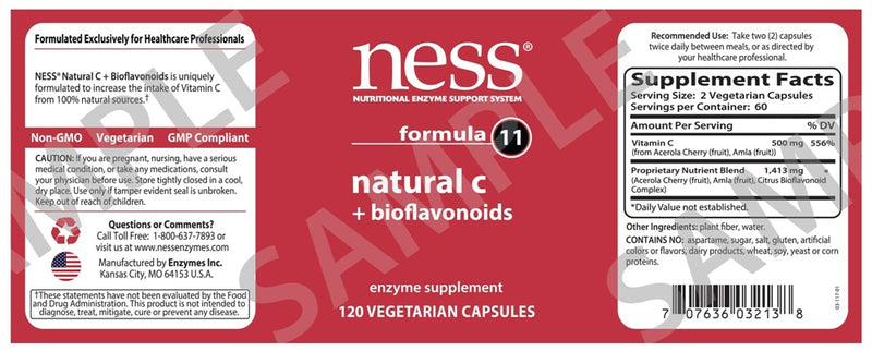 Natural C Formula 11 (Ness Enzymes) Label