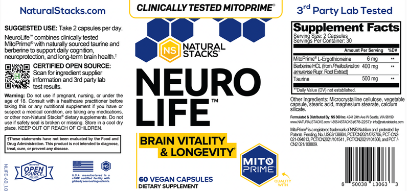 Neuro Life Natural Stacks Label