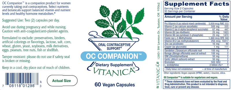 OC Companion Vitanica products