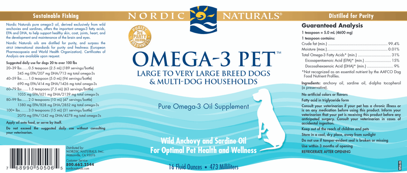 Omega-3 Pet Fluid 16 oz.