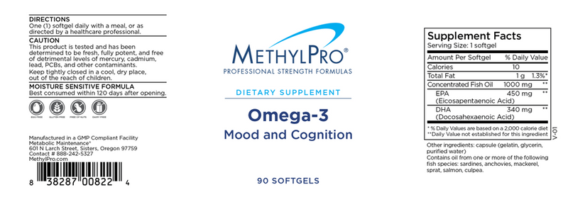 omega-3 methylpro label