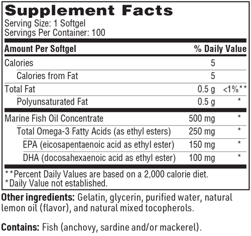 omega-3 mini sfi health supplement facts