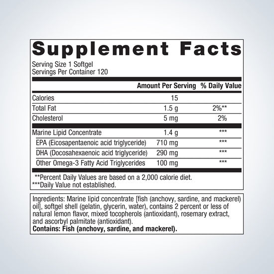 omegagenics epa-dha 1000 metagenics supplement facts